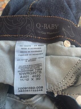 Wrangler Q-Baby No-Gap Waistband Dark Blue Denim Girls a Junior Jeans